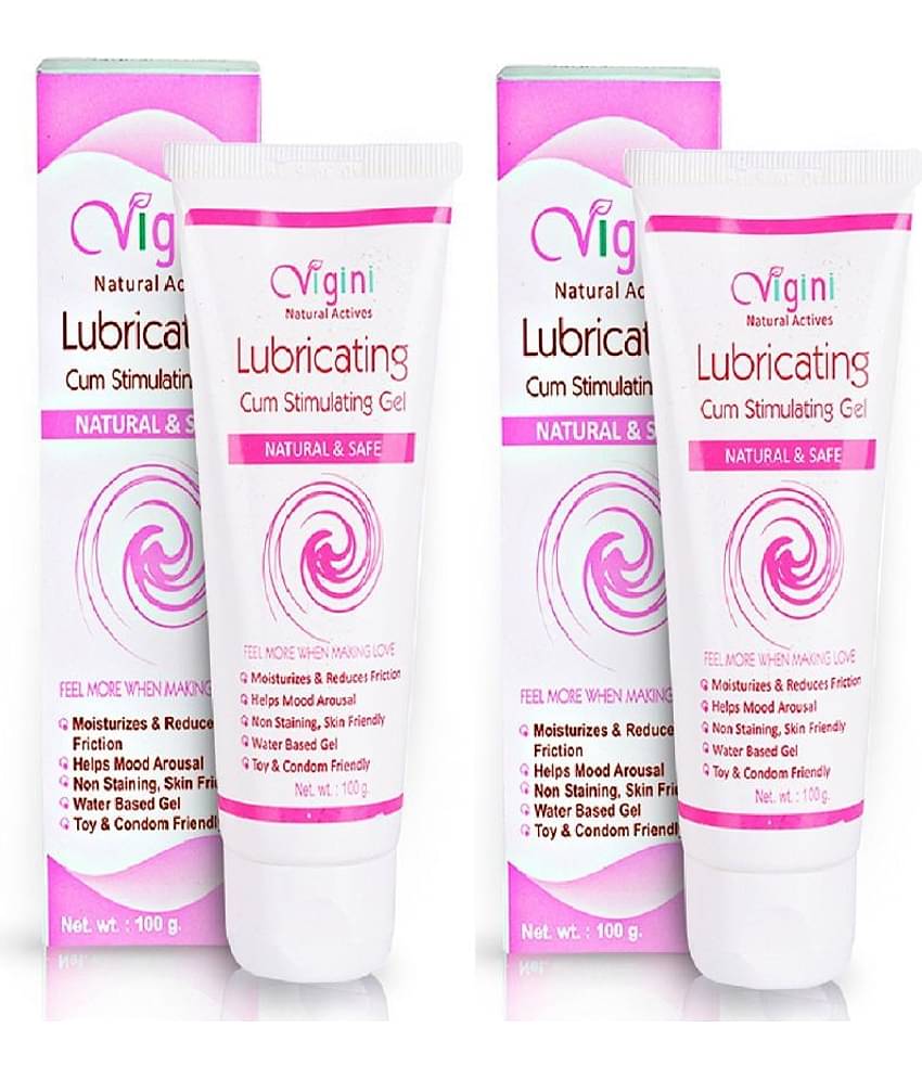 Vigini 100% Natural Actives Lubrication, Lubricating Gel Personal Lubricant Gel 200 g Pack of 2
