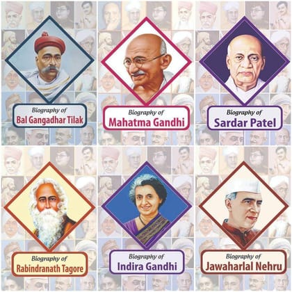 Biography of Jawahar Lal Nehru, Rabindranath Tagore, Mahatma Gandhi, Indira Gandhi, Sardar Vallabhbhai Patel, Bal Gangadhar Tilak, (Set of 6 Books) [Paperback] [Jan 01, 2020] RPH Editorial Board