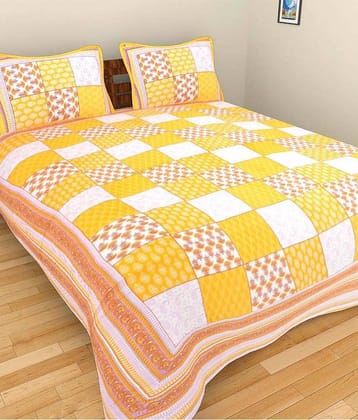Uniqchoice Cotton Double Bedsheet ( Multi )