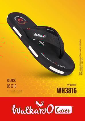 Walkaroo WH3816 Black G No 6 Mens Slipper