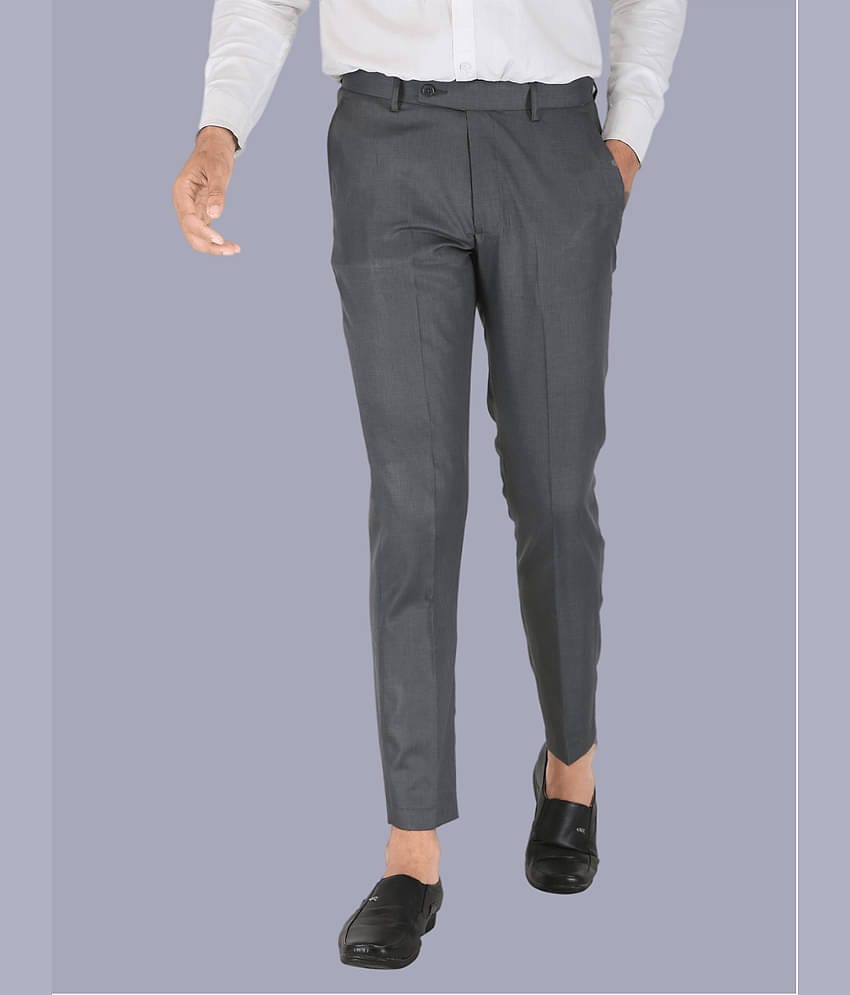 CLARE&CLARA Grey Slim Formal Trouser ( Pack of 1 )