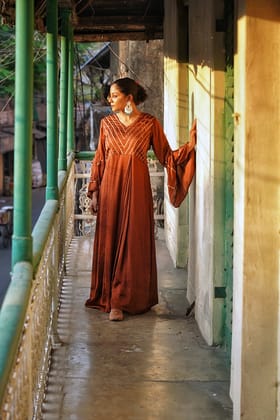 Rustic Elegance: Floor- Length Gown