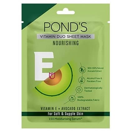 Pond's Nourishing Vitamin E And Avocado Extract Sheet Face Mask, 25 ml