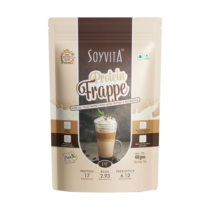 Soyvita - Protein Frappe With Prebiotics and Probiotics, Non Dairy, 400 Gms (Serves - 10)