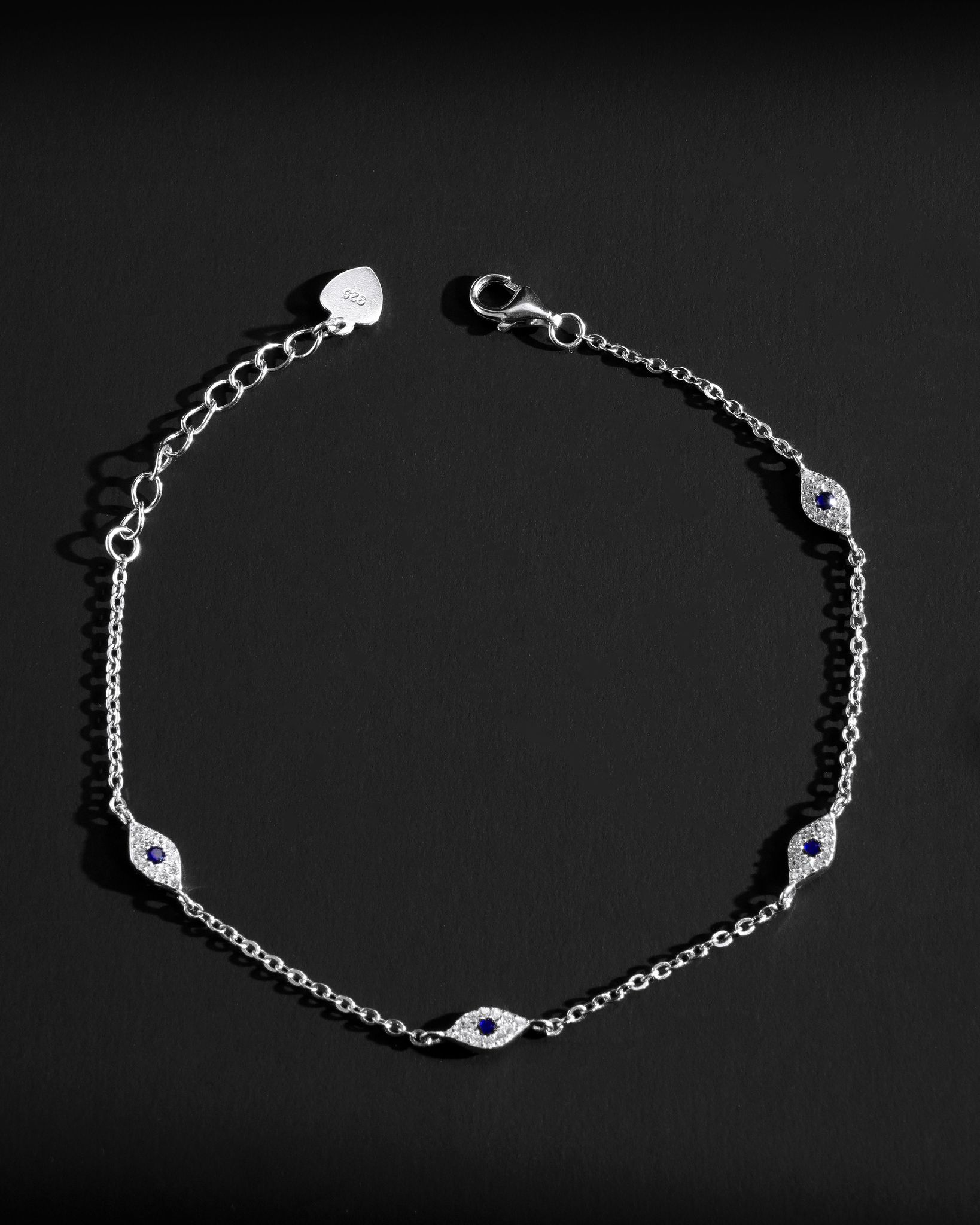 Eye station - stacked charm bracelet