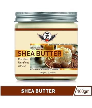 7 FOX 100% Pure Organic Ivory Shea Butter|Raw| Great For Face, Skin,Body,Lips Moisturizer 100 gm