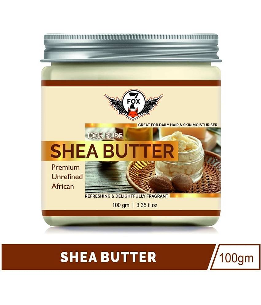 7 FOX 100% Pure Organic Ivory Shea Butter|Raw| Great For Face, Skin,Body,Lips Moisturizer 100 gm