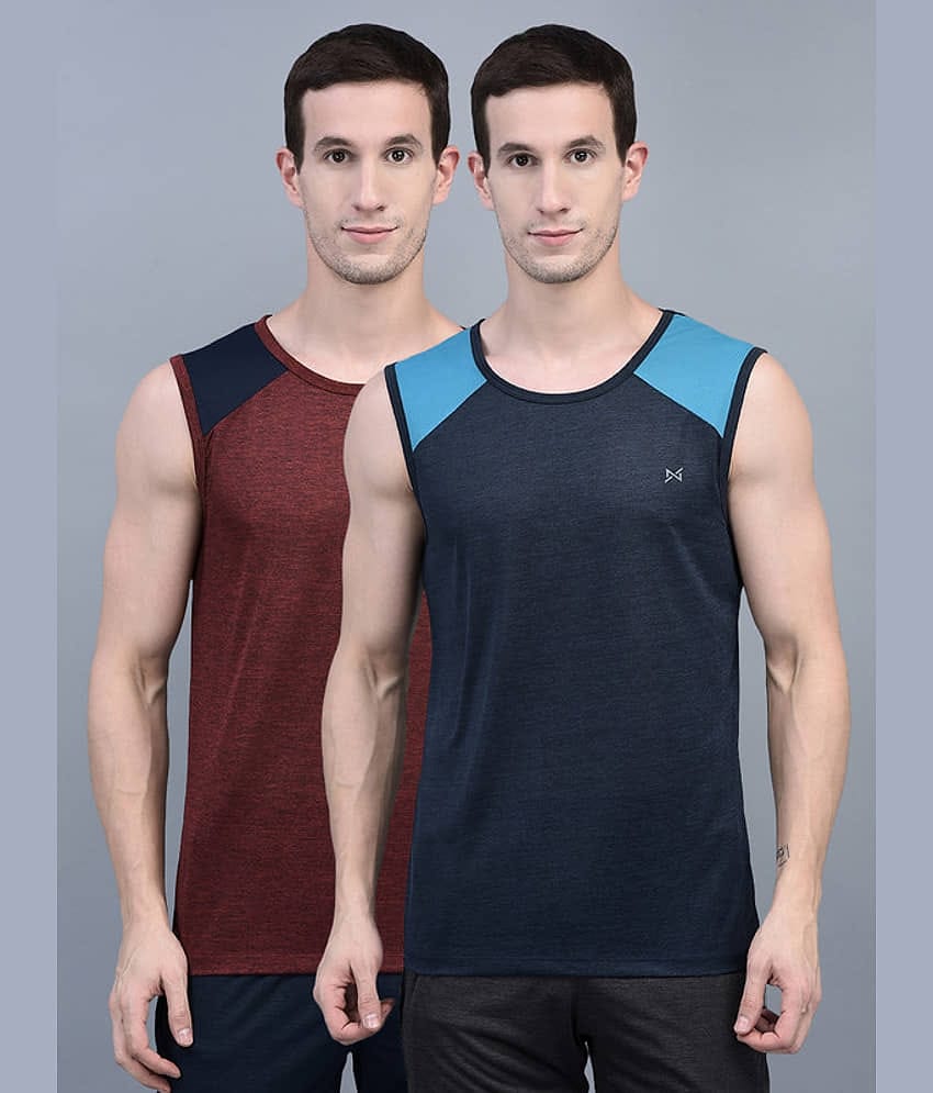 Force NXT Pack of 2 Cotton Blend Tank For Men ( Multicolor )