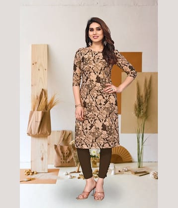 KETAKI FASHION Pack of 1 Crepe Printed Straight Women's Kurti - ( Multicolor )