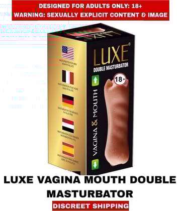 Sexual Wellness Men's Sex Toys L U X E 2in1 Pocket Pussy Vagina and Mouth Double Side Masturbator For Men