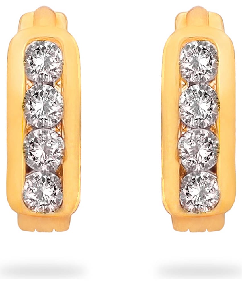 LUV FASHION Golden Huggies Earrings ( Pack of 1 )