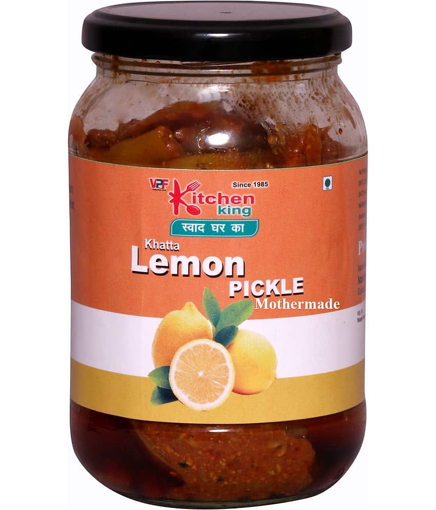 Kitchen King Best Quality MotherMade Premium Delicious Homemade Organic Fresh Khatta Lemon Pickle Nimbu Ka Achar Pickle 500 g