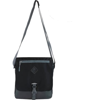 MIKE Black Polyester Casual Messenger Bag