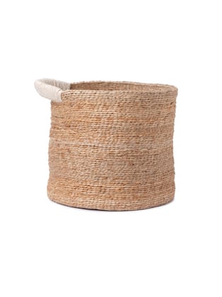 Multi-Purpose Jute Storage Basket with Handle