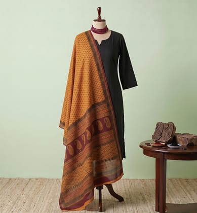Hand Block Printed Cotton Dupatta