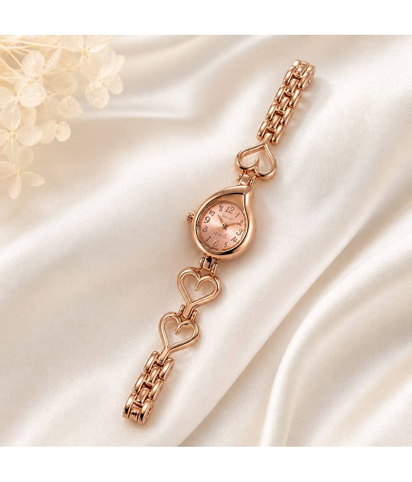 QitmirMKT Rose Gold Plastic Analog Womens Watch