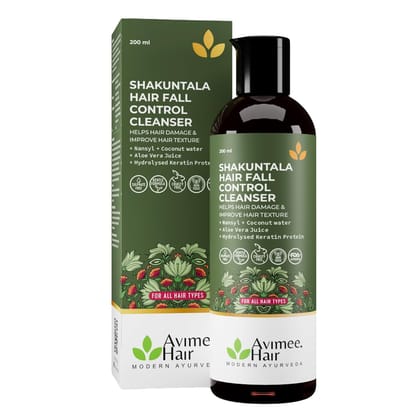 Avimee Herbal Shakuntala Hair Cleanser Shampoo For Hair Fall Control | With Keratin Protein & Nansyl | For Strong and Shiny Hair | Sulphate & Paraben Free For Men and Women | 200 mL Avimee Herbal Shakuntala Hair Cleanser Shampoo For Hair Fall Control | W Avimee Herbal Shakuntala Hair Cleanser Shampoo For Hair Fall Control | With Keratin Protein & Nansyl | For Strong and Shiny Hair | Sulphate & Paraben Free For Men and Women | 200 mL Avimee Herbal Shakuntala Hair Cleanser Shampoo For Hair Fall Control | W