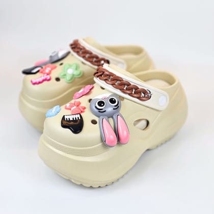 Beige Bunny Melody Clogs-39-40