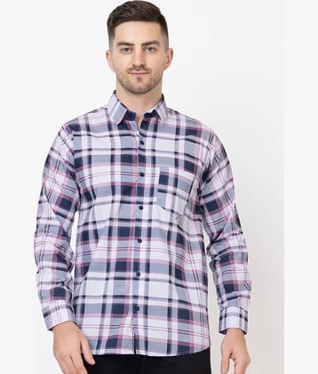 MODERNITY Cotton Blend Regular Fit Checks Full Sleeves Men's Casual Shirt - Purple ( Pack of 1 )