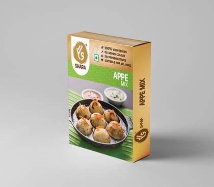 Shara Appe Mix (200g) | Instant Rice & Lentil Paniyaram Mix | Healthy Kids' Breakfast & Snacks
