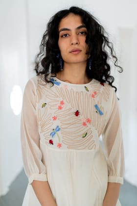 Morning Garden Chanderi Kurta-S