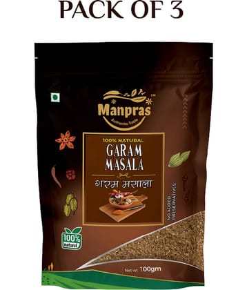 MANPRAS GARAM MASALA 100GM [ PACK OF 3 ] Masala 100 gm