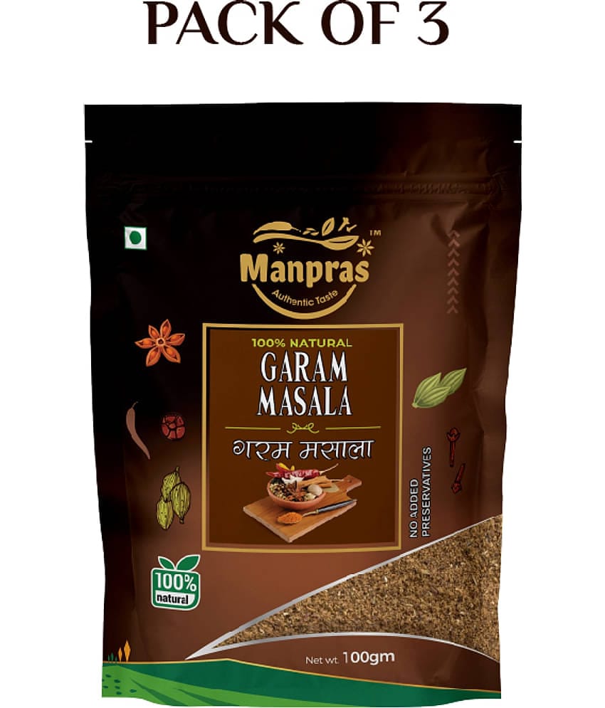 MANPRAS GARAM MASALA 100GM [ PACK OF 3 ] Masala 100 gm