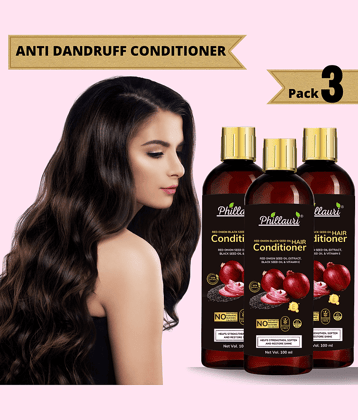Phillauri Red Onion Conditioner for Shiny, Smooth & Healthy Hair Deep Conditioner 300 mL Pack of 3