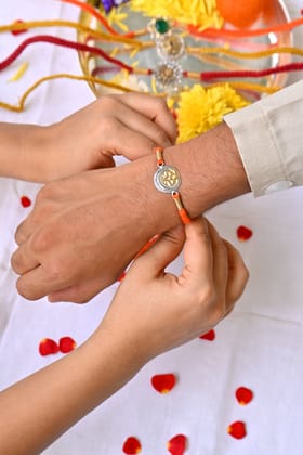 Dual Tone Silver Rakhi CHR094