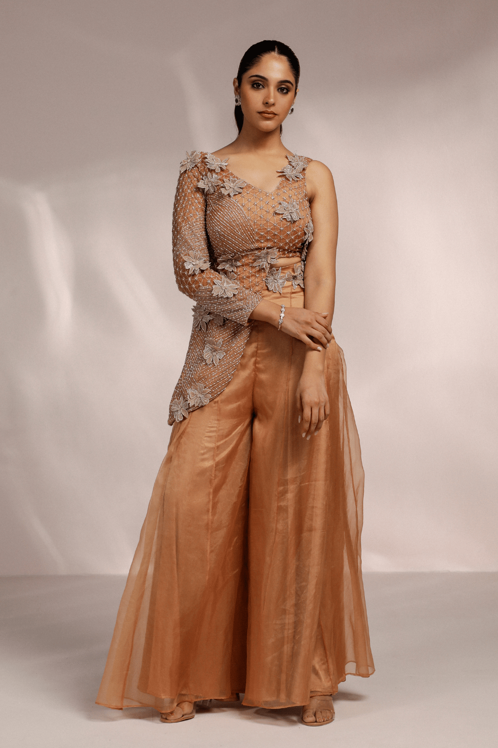 HALF JACKET AND AREB SHARARA SET-XS