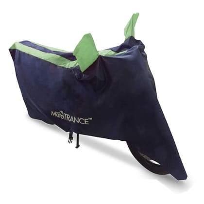 MotoTrance Arc Bike Body Cover For TVS Apache 150 - Interlock-Stitched Water and Heat Resistant with Mirror Pockets-ARC GREEN