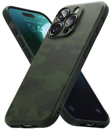 iPhone 16 Pro Max Back Cover Case | Onyx Design - Camo Green