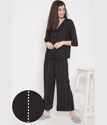 Clovia Rayon Nightsuit Sets - Black Pack of 2