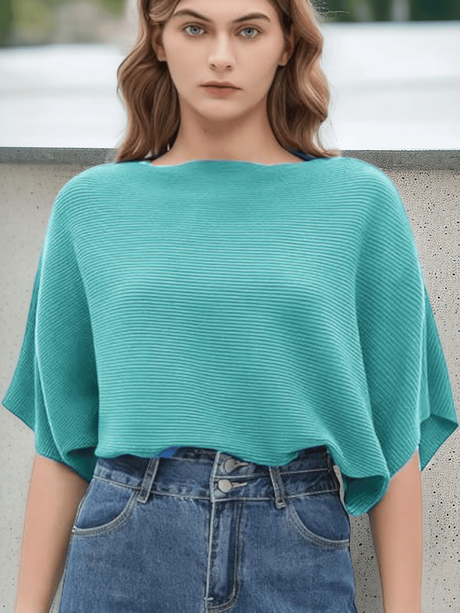 Oversized Robin_s Egg C Green T-shirt