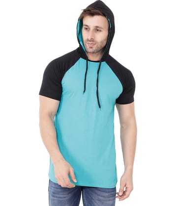 Tfurnish Cotton Blend Blue Solids T-Shirt