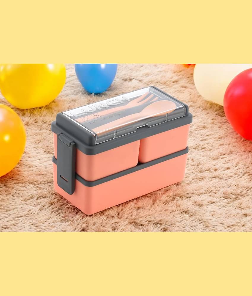 DarkShri - Pink Plastic Lunch Box ( Pack of 1 )