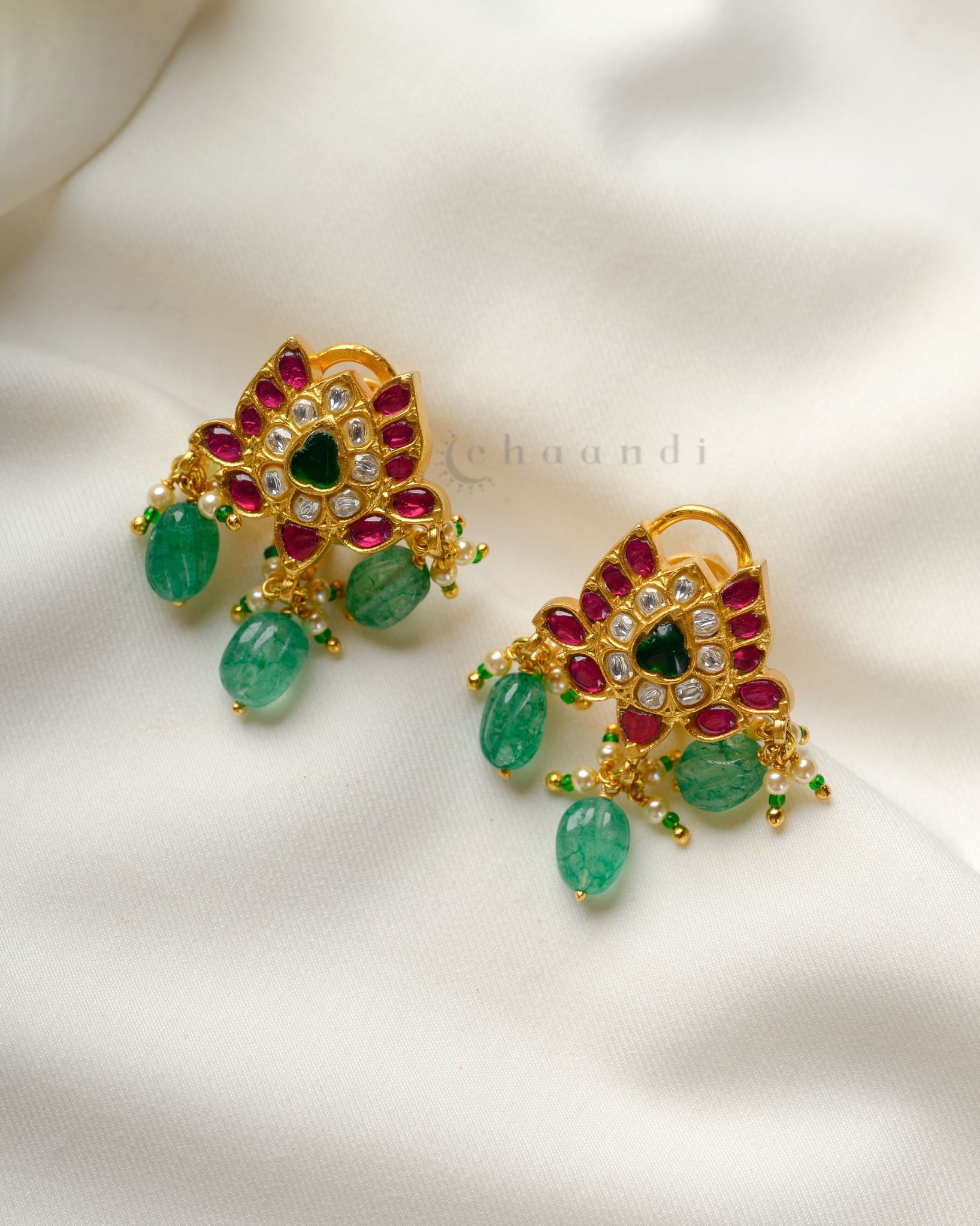 Gold Polish Silver Earrings CHE2086