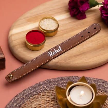 PERSONALISED BAND RAKHI - TAN-Tan