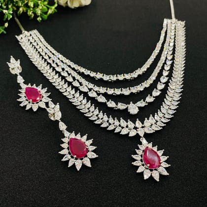 Ad Haniya Neckpiece-Red