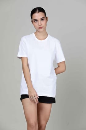 Radiant White - Half sleeves T- Shirt-XS