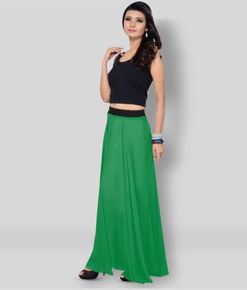 Sttoffa - Green Georgette Women's A-Line Skirt ( Pack of 1 )