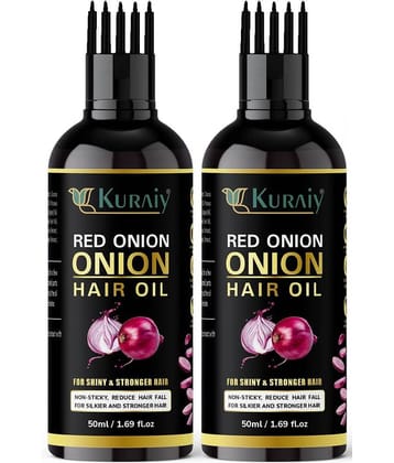 KURAIY ONION All Type of Hair Problem Herbal Anti Dandruff Hair Oil 50 ML Hair Oil PACK OF 2
