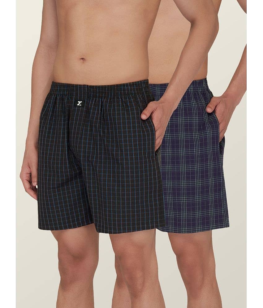 XYXX Pack of 2 Cotton Blend Boxers For Men's ( Multicolor )