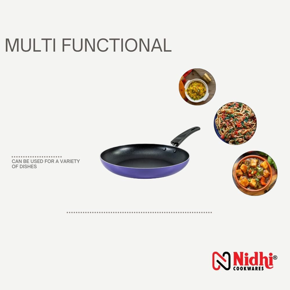 Nidhi Non Stick Taper Fry Pan | 240mm Diameter | 2.3 Mm | 1.4 LTR Volume