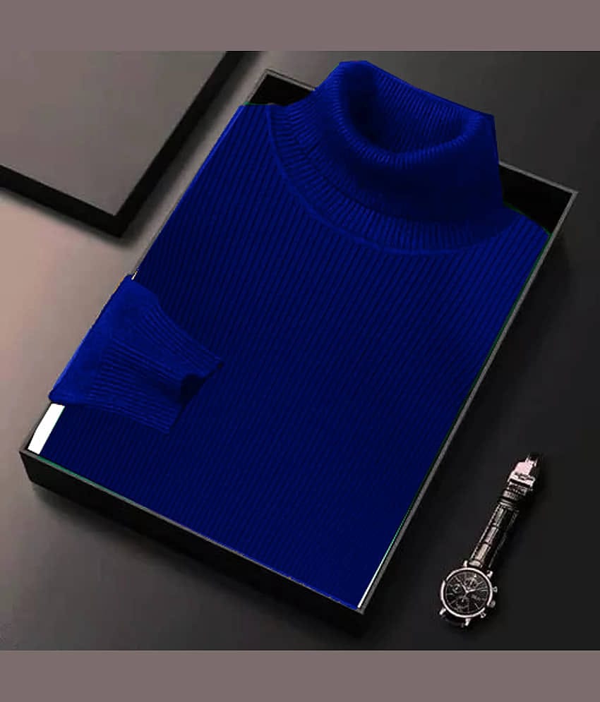 CAT BUNNY Woollen High Neck Men's Sweatshirt - Maroon ( Pack of 1 )