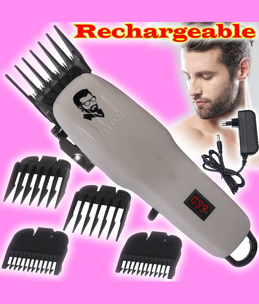 JMALL Rechargeable White Cordless Beard Trimmer With 40 minutes Runtime