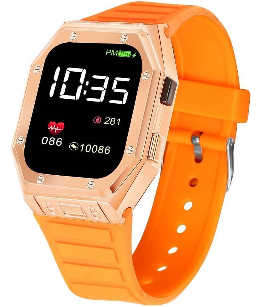 THMT Orange Silicon Digital Men's Watch