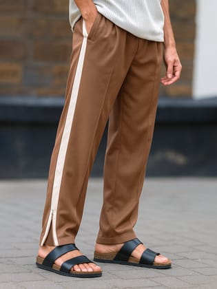 Bootcut Zipper Brown Trackpant-30
