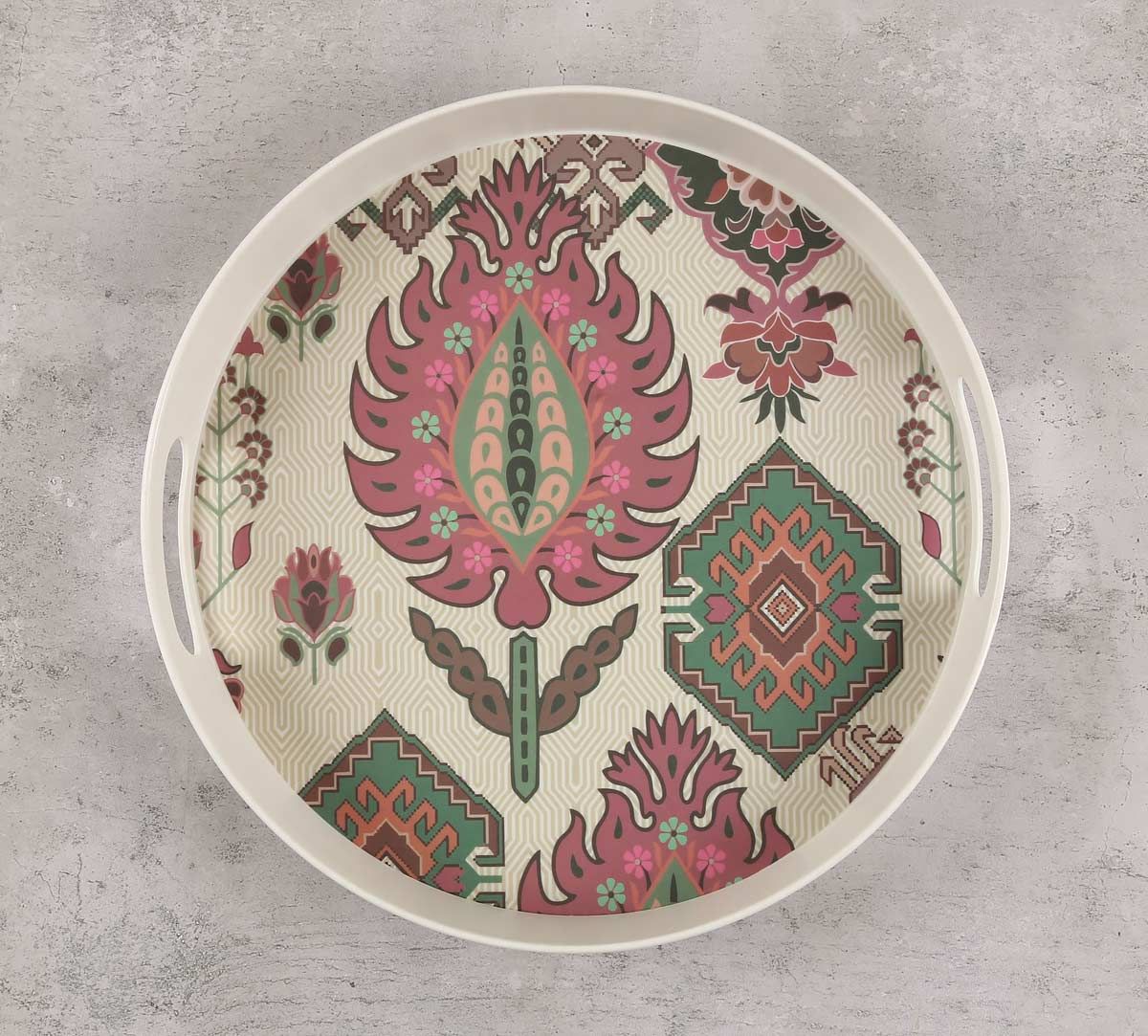 India Circus Mystifying Dazzle Round Small Bamboo Tray