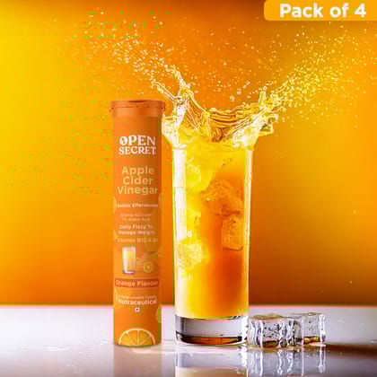 OS Apple Cider Vinegar With The Mother - Pack of 4 (Orange Flavor)